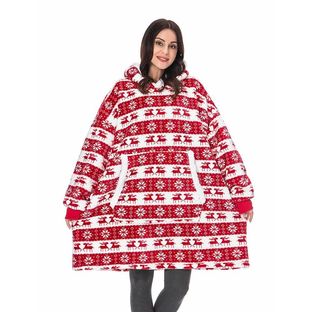 Felpa coperta in pile da uomo, un capo essenziale per il loungewear, garantisce calore e relax.