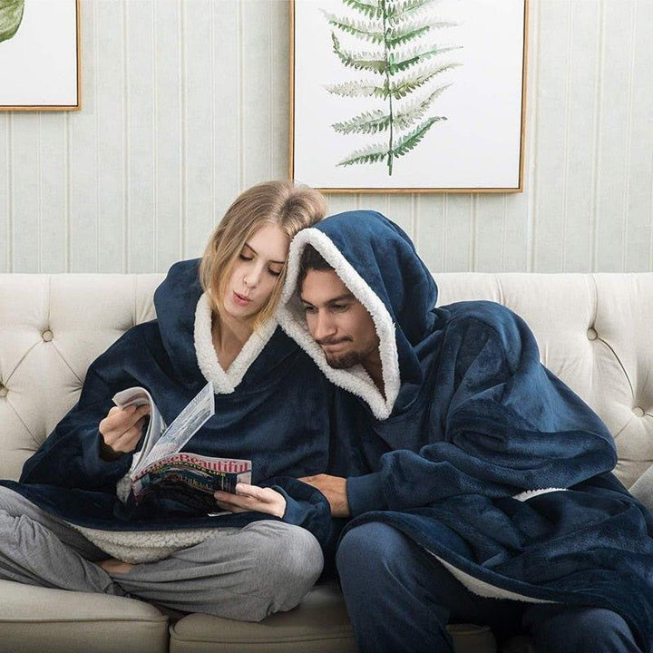 Felpa coperta da uomo, calda e avvolgente, indispensabile per il freddo invernale e il relax.