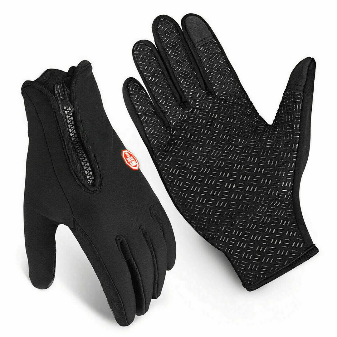 Guanti sportivi da ciclismo uomo, impermeabili e termici, con design antivento e compatibilità touchscreen per inverno.