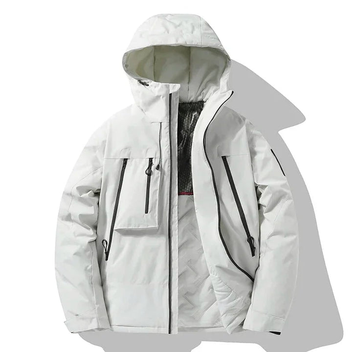 Giacca piumino uomo invernale elegante e moderna, capo ideale per sci, snowboard e un look impeccabile sulla neve.