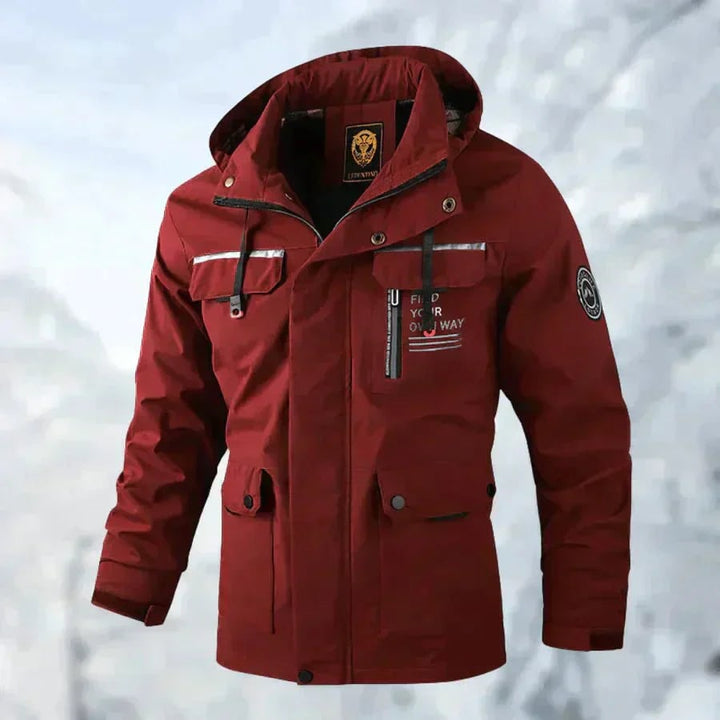 Giacca uomo calda con fodera a quadri, perfetta per l'inverno in città, casual e robusta.