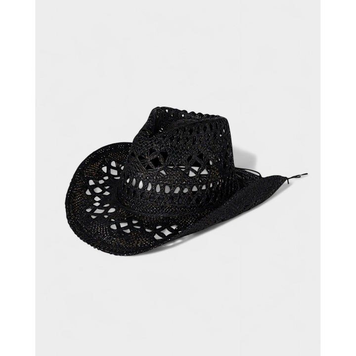 Elegante cappello western da uomo in paglia intrecciata, traspirante, perfetto per l'estate.