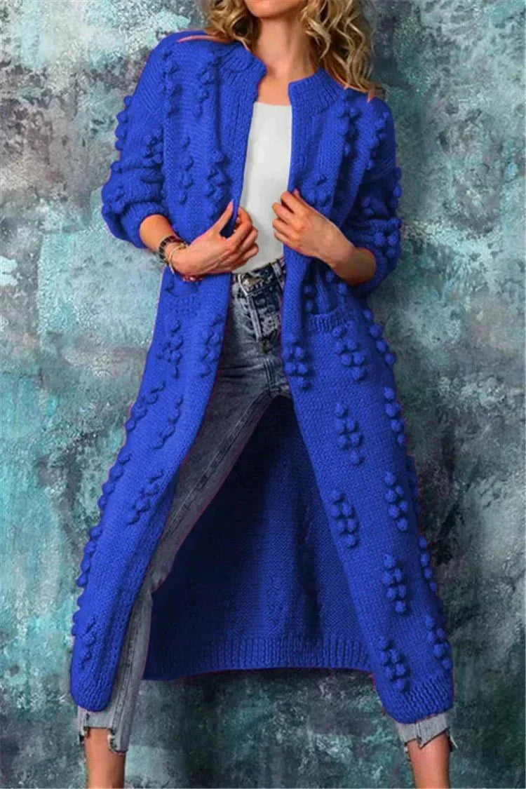 Cardigan lungo donna casual chic, confortevole e versatile, perfetto per l'abbigliamento quotidiano.