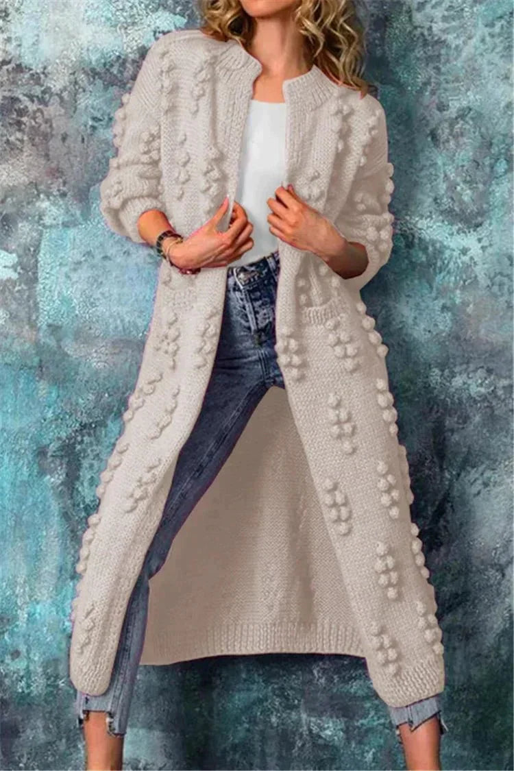 Cardigan lungo donna con colori vivaci, morbido al tatto e dalla vestibilità comoda per il comfort.