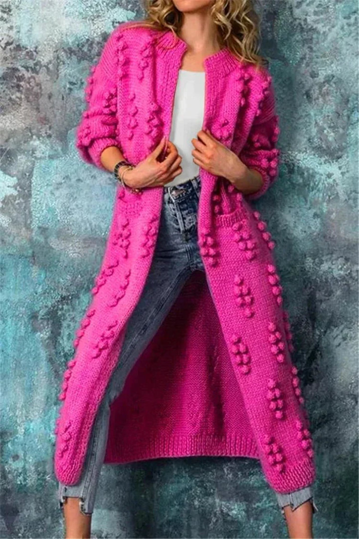 Cardigan aperto lungo da donna, elegante e casual, perfetto per completare ogni outfit.