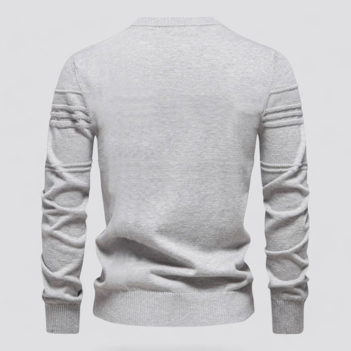 Girocollo classico uomo, maglione versatile per ogni occasione autunnale.