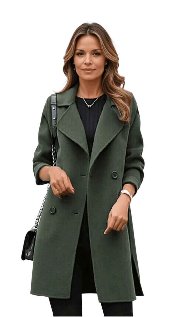 Trench classico donna doppiopetto beige per look autunnali ed eleganti. Capospalla versatile e senza tempo.