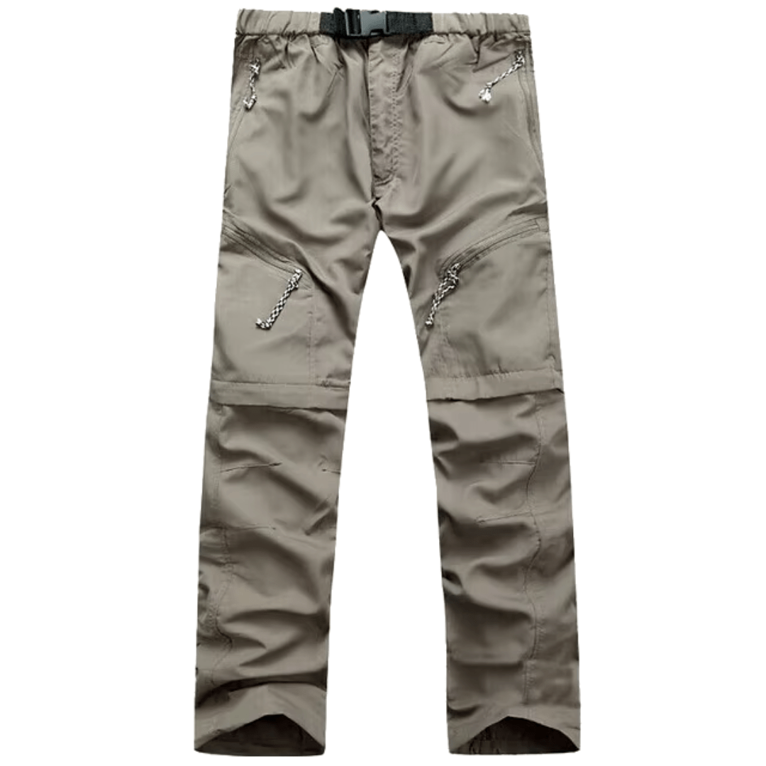 Pantaloni funzionali uomo per outdoor, convertibili per ogni clima. Perfetti per viaggio, escursioni e comfort.