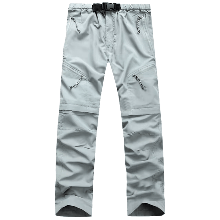Pantaloni sportivi uomo convertibili con zip. Ideali per avventura, trekking e attività outdoor versatili.