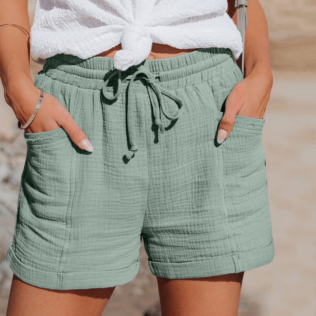 Pantaloncini estivi da donna con vestibilità rilassata, ideali per comfort casual e moda estiva.