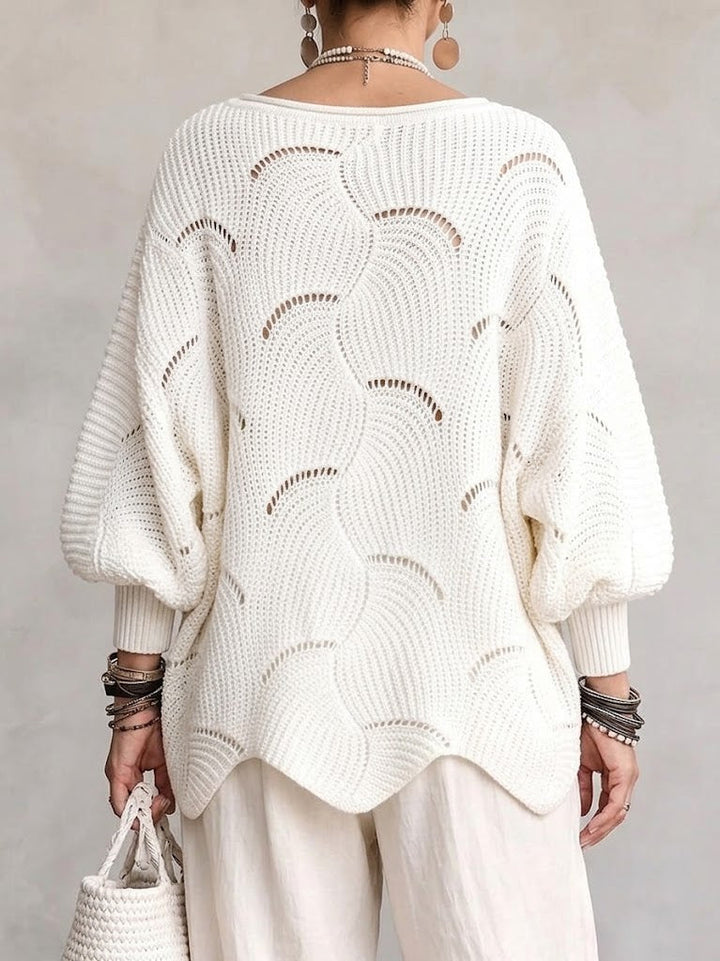 Maglione donna leggero traforato, ideale per primavera ed estate. Comfort e stile elegante disinvolto.