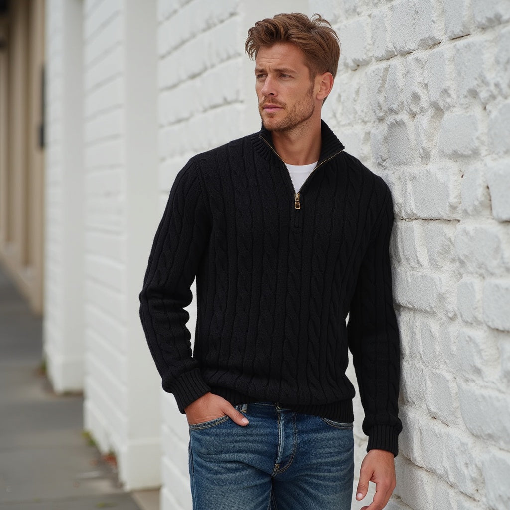 Maglione da uomo leggero e versatile, perfetto per l'autunno e tutte le occasioni.