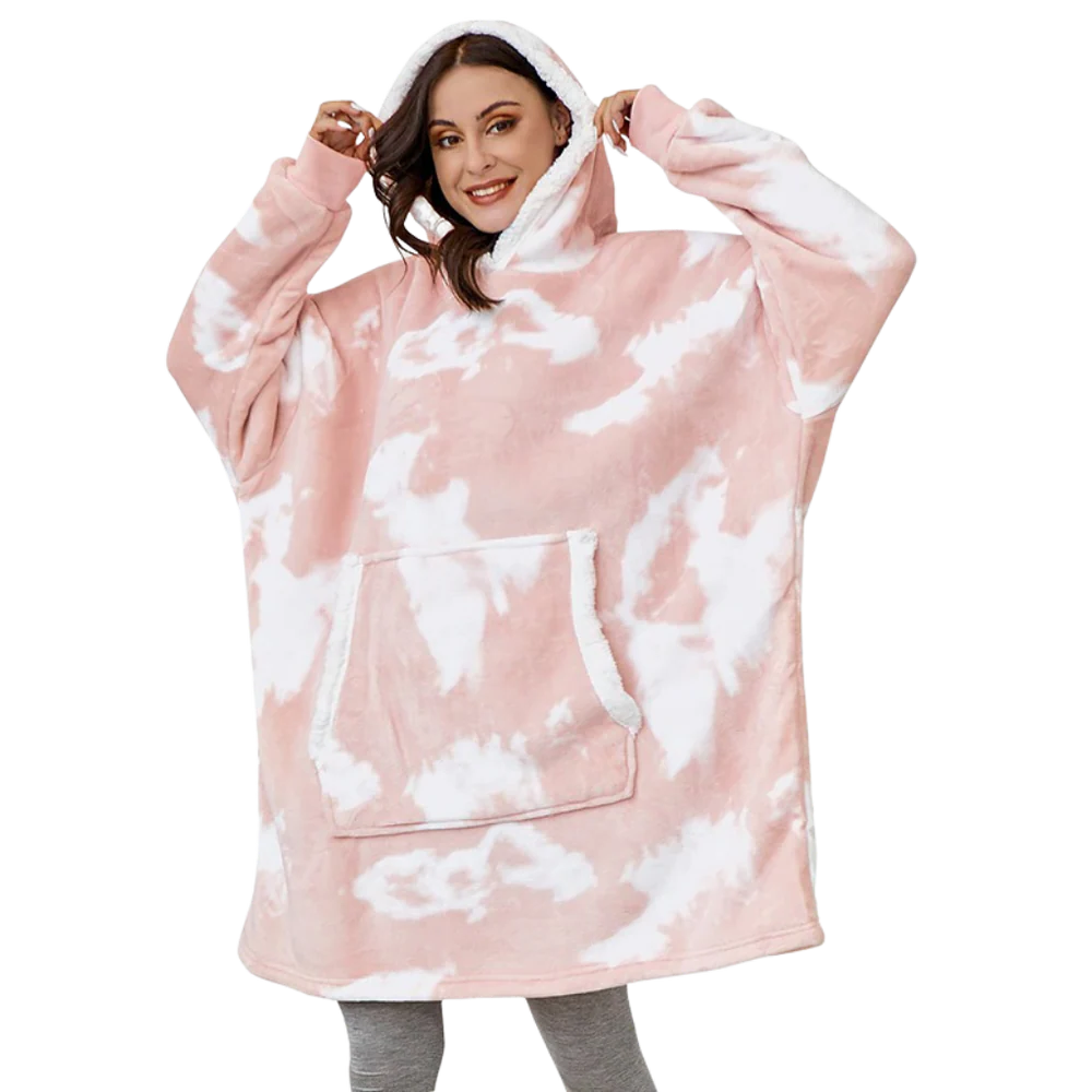Comoda felpa coperta donna, ideale come regalo per un relax avvolgente in inverno.