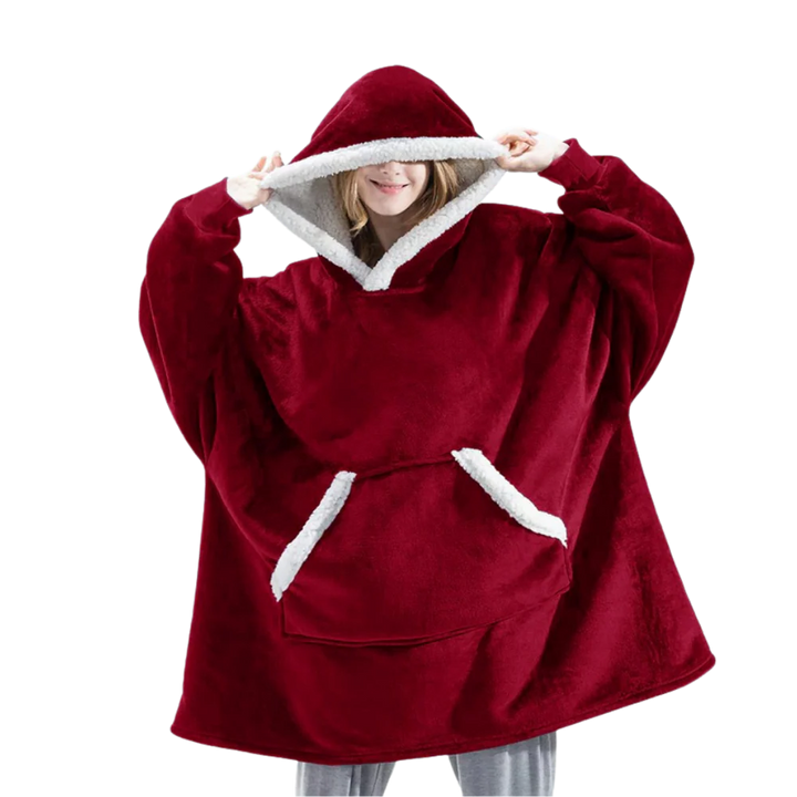 Felpa coperta calda da donna, oversize e comoda, con cappuccio per l'inverno.