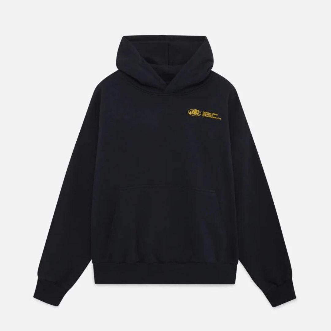Felpa uomo con cappuccio e grafica vistosa, vestibilità oversize, comfort e stile streetwear autentico.