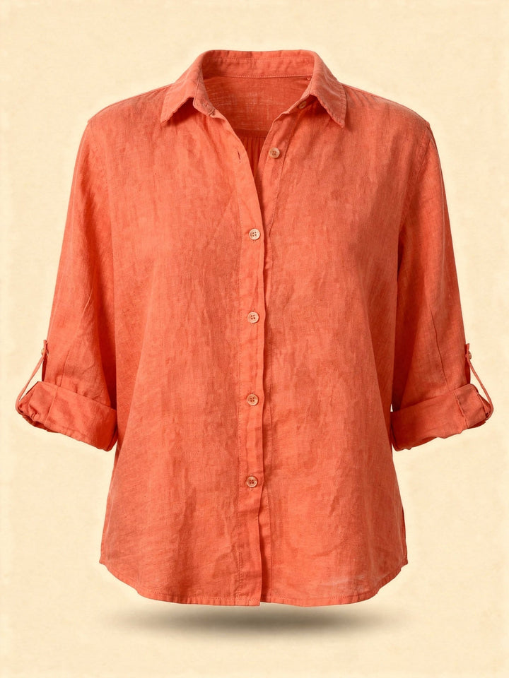 Camicetta da donna oversize con maniche lunghe, perfetta per un look elegante e confortevole.