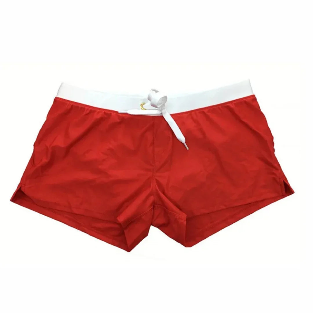 Costumi da bagno uomo stile sportivo, pannelli a contrasto. Per giornate al mare o in piscina, asciugatura veloce.