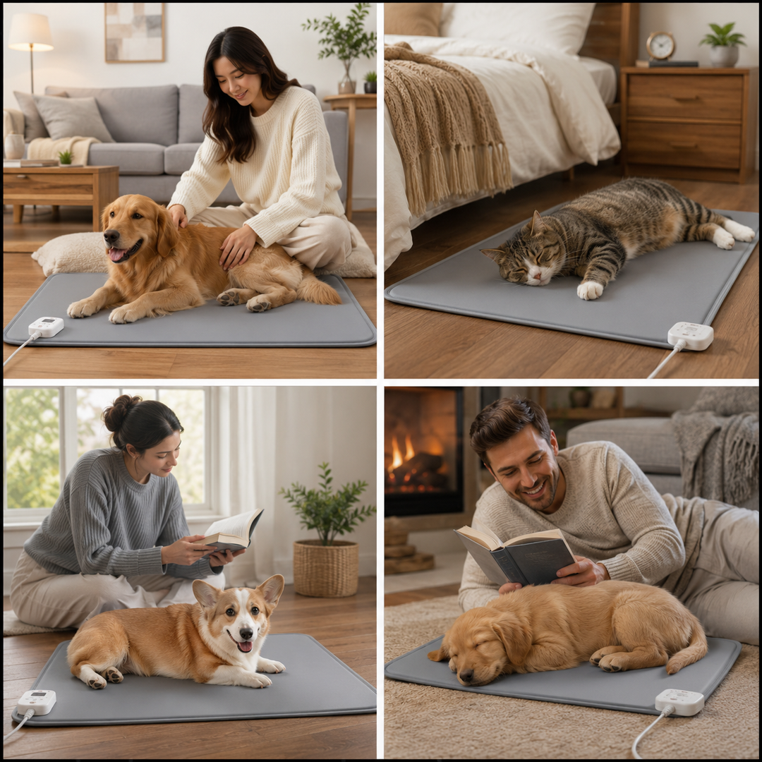 Letto riscaldato elettrico e impermeabile, perfetto per offrire calore a cani e gatti durante l'inverno.