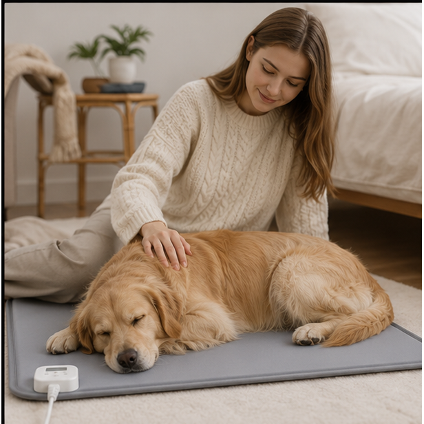 Cuccia calda riscaldata per cani e gatti, tappetino elettrico impermeabile per un comfort duraturo.