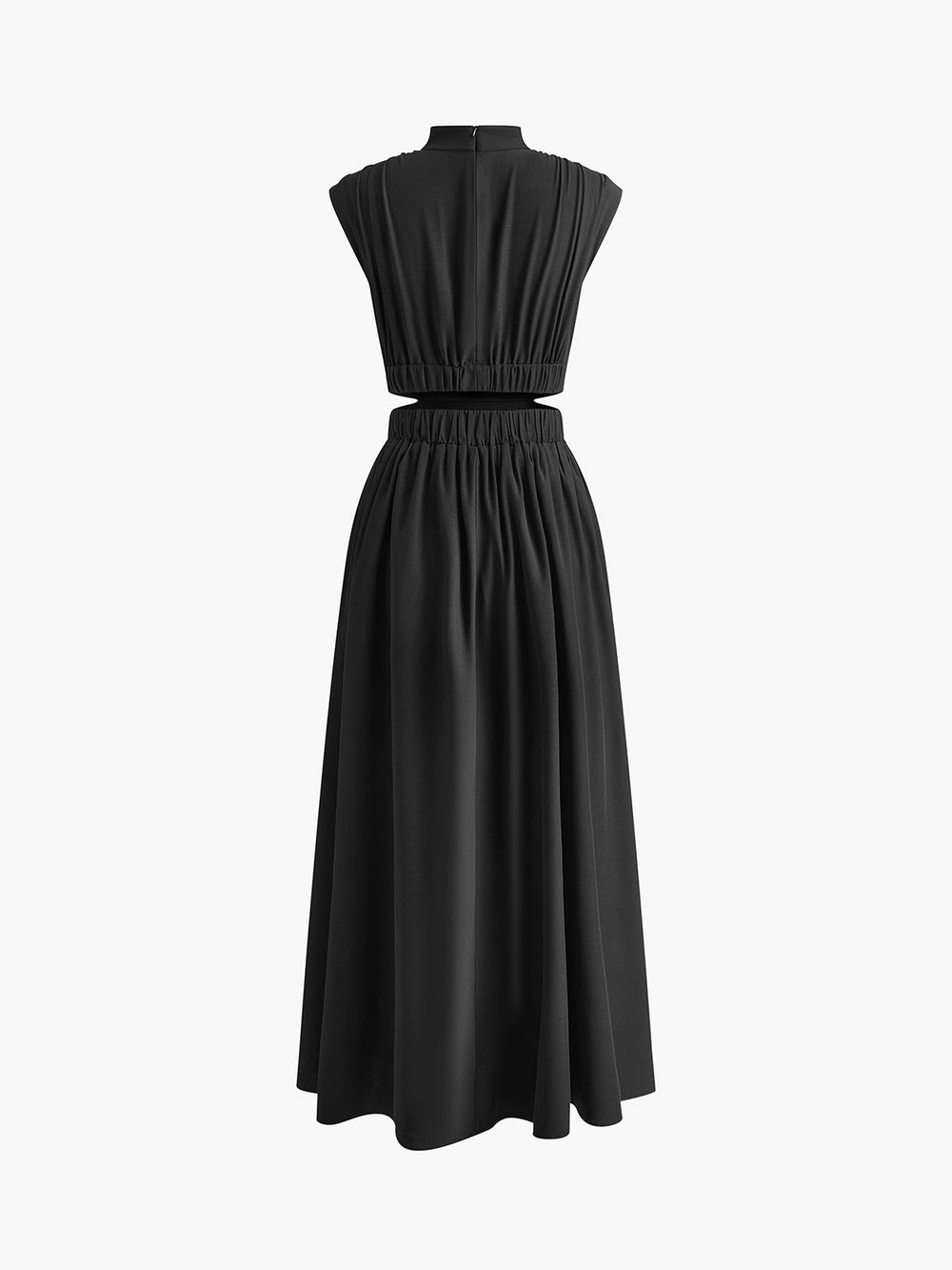 Abito estivo lungo con taglio aperto sul fianco. Stile elegante e fluido, perfetto per la moda donna attuale.