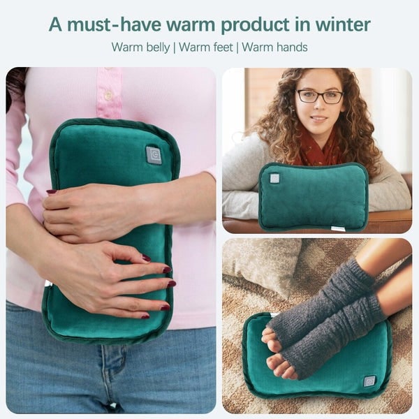 Cuscino riscaldante portatile per collo, spalle e schiena; ideale per relax e benessere.