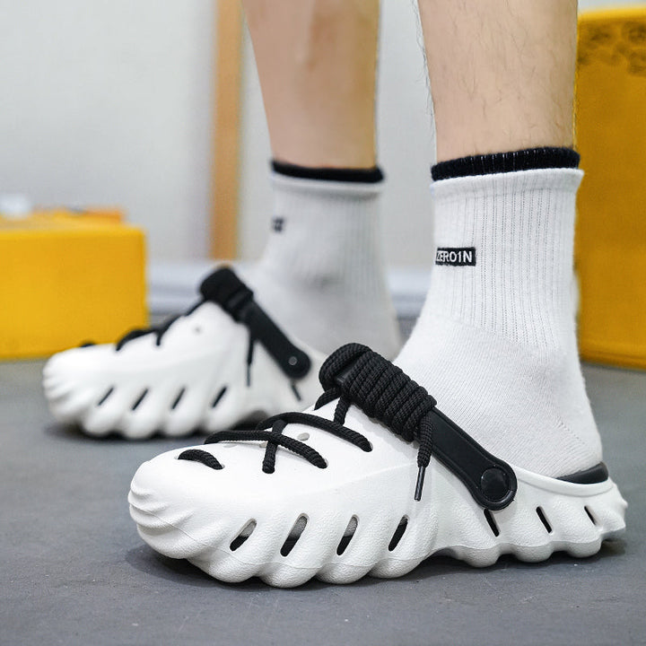 Calzature uomo estive, traspiranti, leggere, con cinturino regolabile per un fit sicuro.