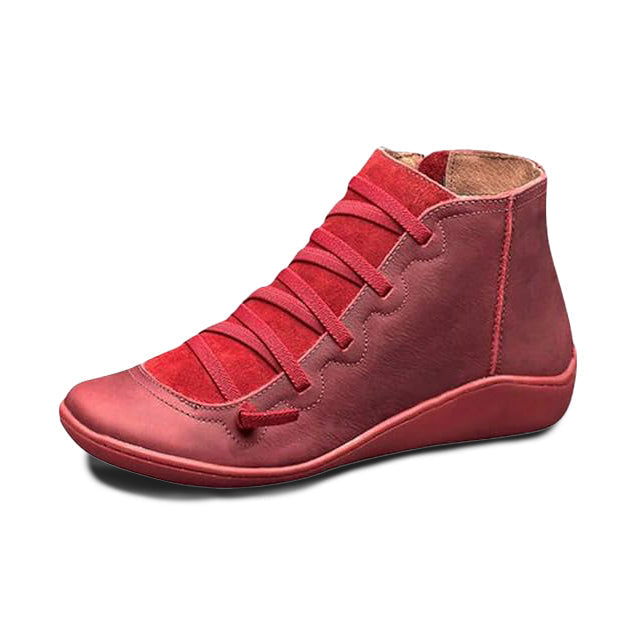 Eleganti stivaletti ortopedici donna FlexiSupport per la postura, con suola antiscivolo e comfort quotidiano.