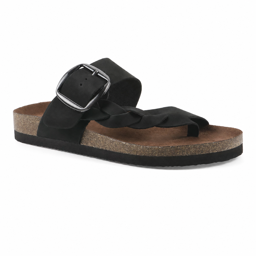 Sandali donna moda, stile intrecciato, con fibbia regolabile, versatili per ogni outfit estivo.
