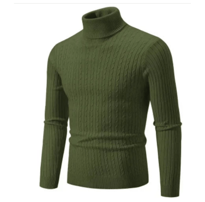 Moda maschile: maglione dolcevita a coste, un capo elegante e confortevole per l'inverno.