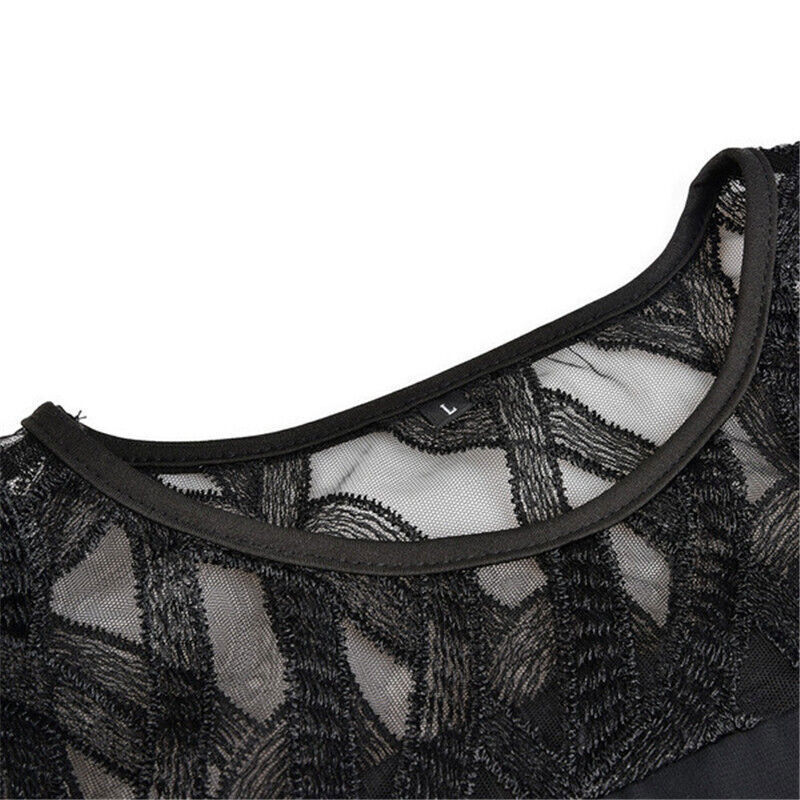 Abito cerimonia taglie forti blu, vestito midi confortevole ed elegante con vestibilità perfetta.