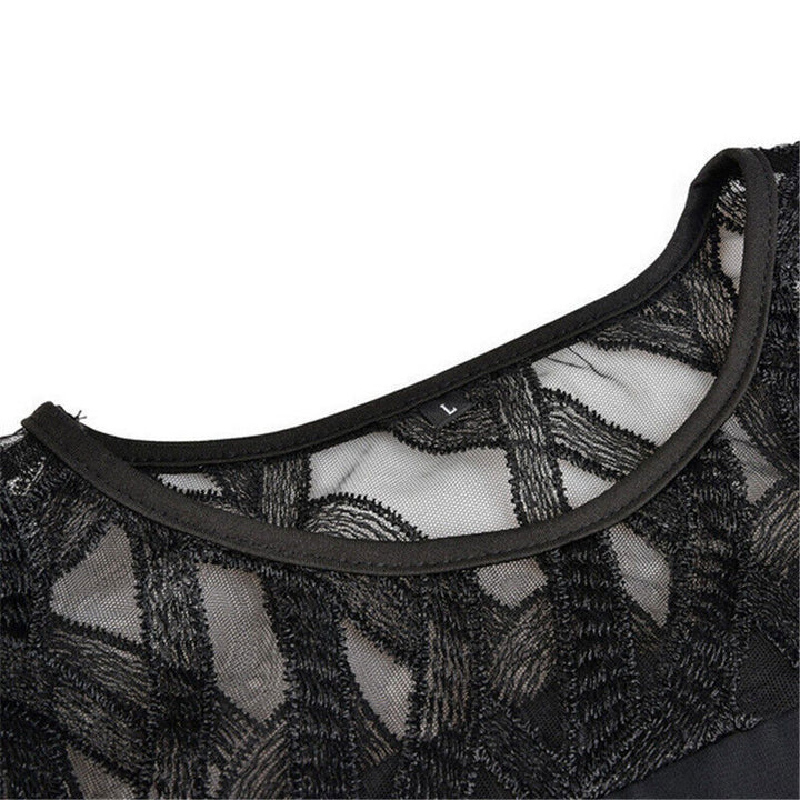 Abito cerimonia taglie forti blu, vestito midi confortevole ed elegante con vestibilità perfetta.