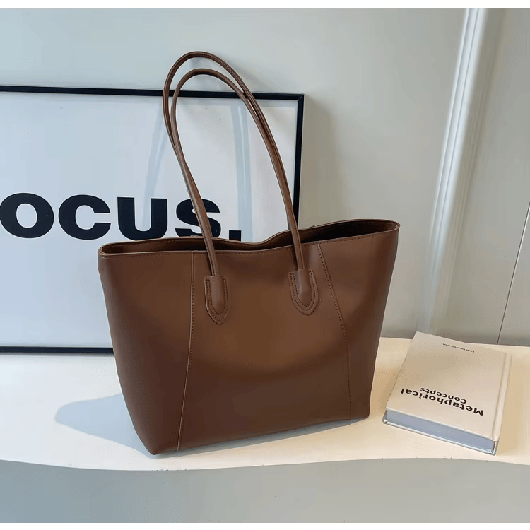 Elegante borsa donna in ecopelle, tote bag grande e versatile per l'ufficio e uso quotidiano.