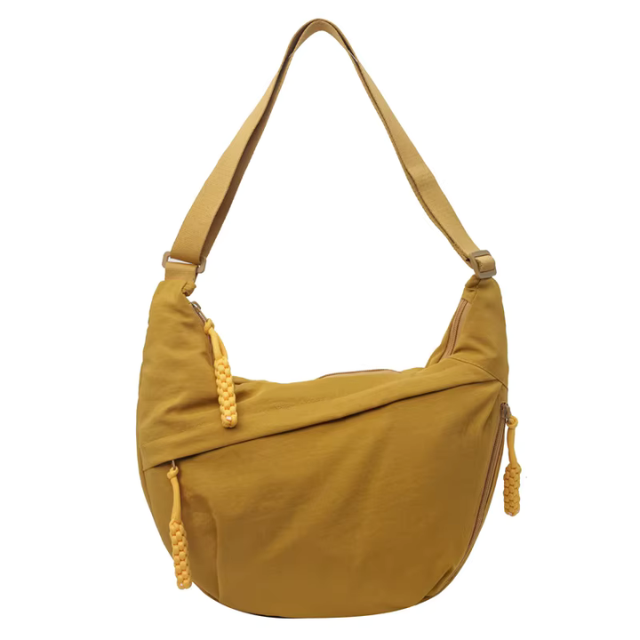 Borsa viaggio donna, tracolla regolabile, adatta per documenti e tablet.