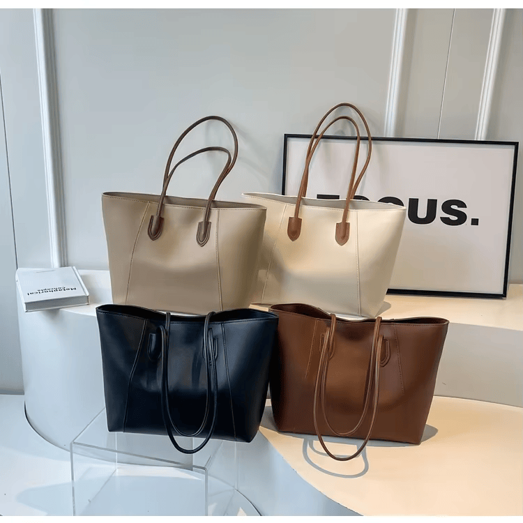 Chic borsa donna in ecopelle, grande e capiente, ideale per ufficio, scuola e tempo libero.