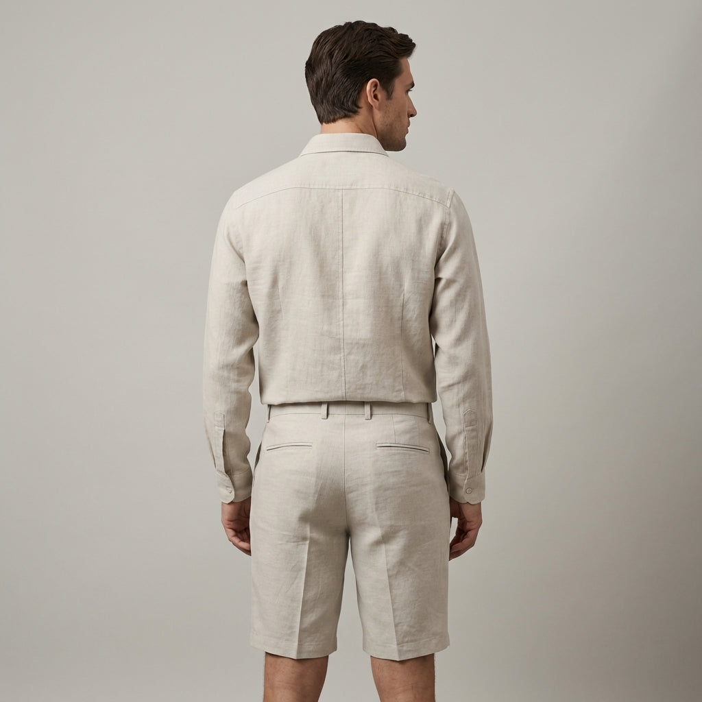 Pantaloncini uomo casual blu scuro con coulisse, perfetti per il comfort e lo stile estivo.