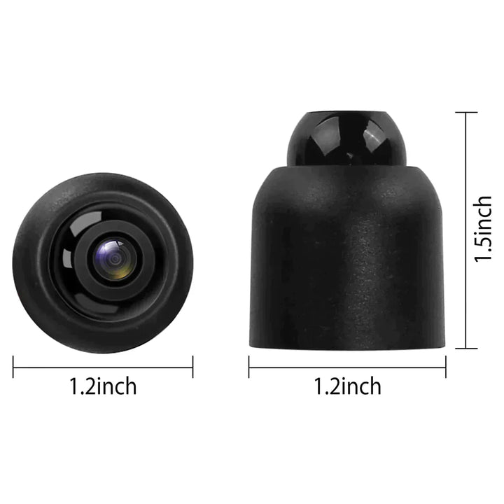 Telecamera sicurezza casa WiFi con visione notturna infrarossi, registrazione HD e rilevamento movimento.