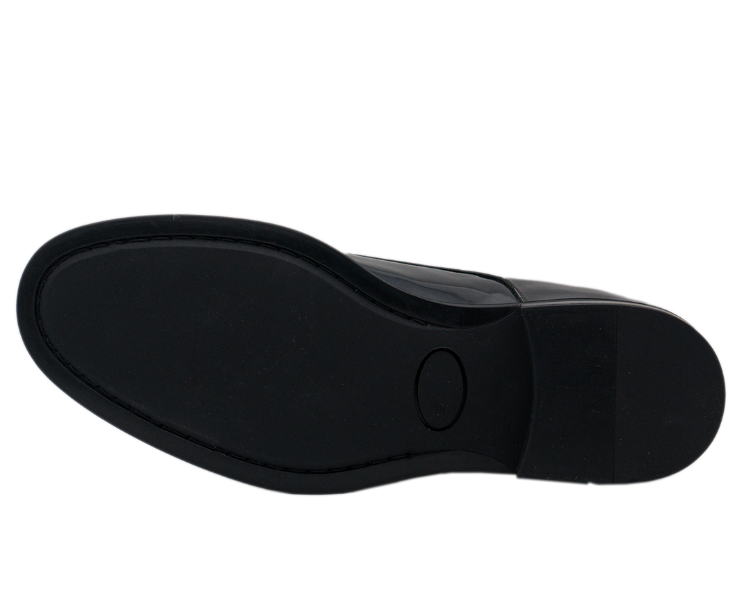 Eleganti scarpe rialzate uomo in pelle nera, perfette per cerimonie, ufficio e serate speciali.