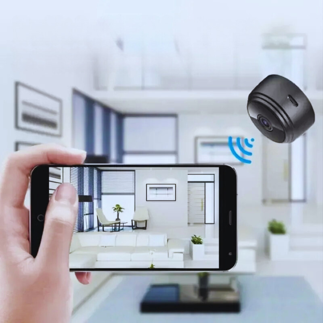 Telecamera WiFi HD 1080P per sicurezza domestica, facile da installare e gestire tramite app smart.