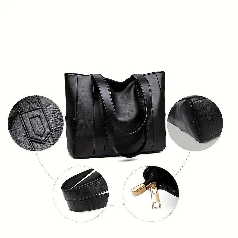 Borsa donna in vera pelle di alta qualità. Modello a spalla classico, perfetto per uso quotidiano.