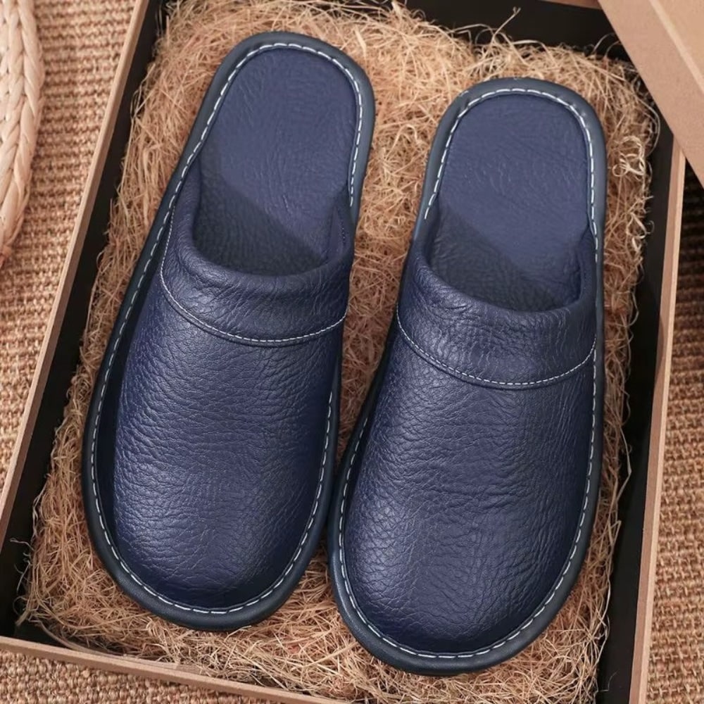 Ciabatte unisex con supporto plantare per la salute del piede, comode e chiuse per relax in casa.