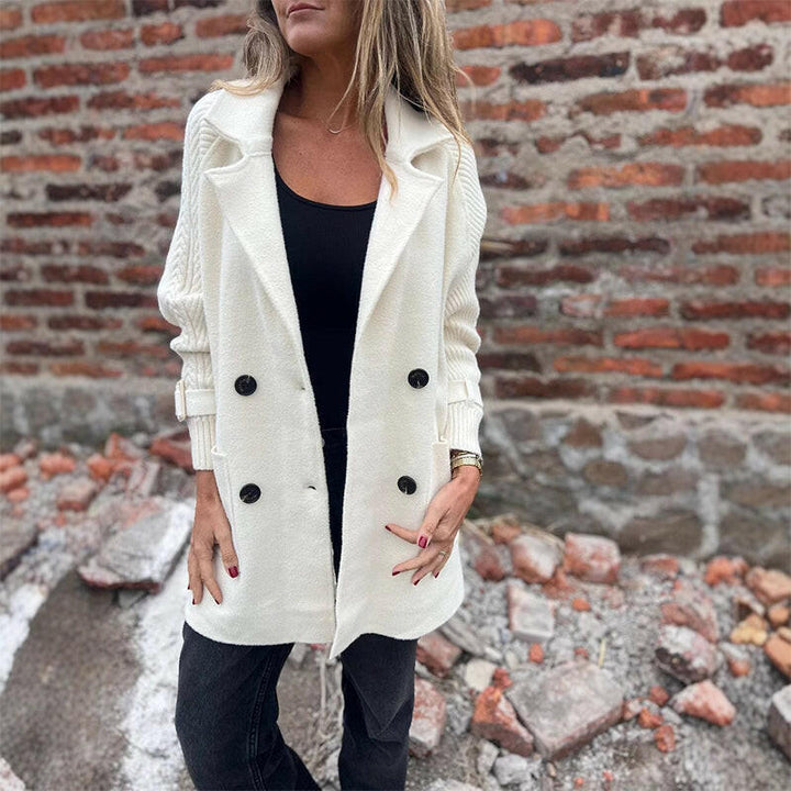 Giacca donna invernale elegante, reversibile e con collo a revers, per un look alla moda.