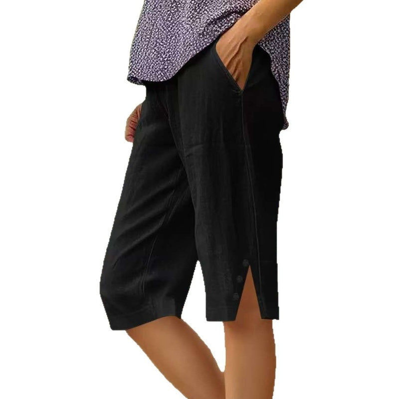 Pantaloni capri donna per la transizione di stagione, leggeri e pratici.