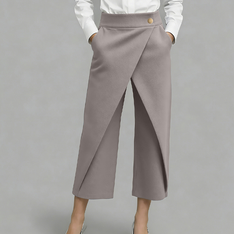 Gonna pantalone culotte donna, tessuto fluido e comodo, ideale per outfit estivi eleganti e versatili.