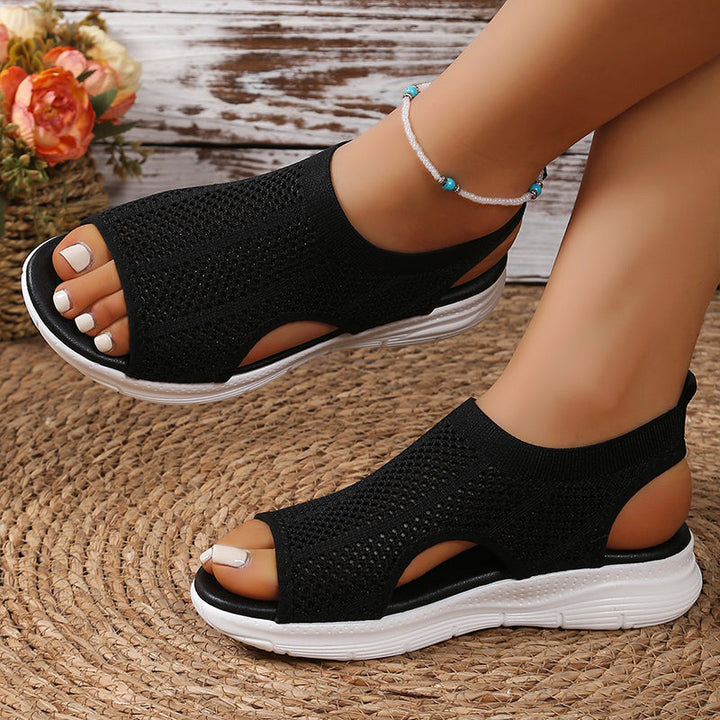 Sandali donna leggeri per le vacanze estive, calzature comode da passeggio.