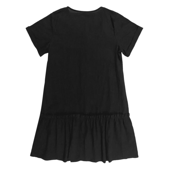 Vestito donna estivo, fresco e chic, corto, in cotone lino con bottoni, elegante.