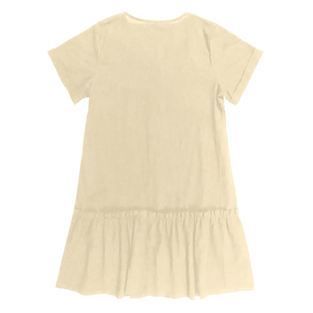 Vestito estivo donna con bottoni, in cotone lino, fresco, leggero e perfetto per l'estate.