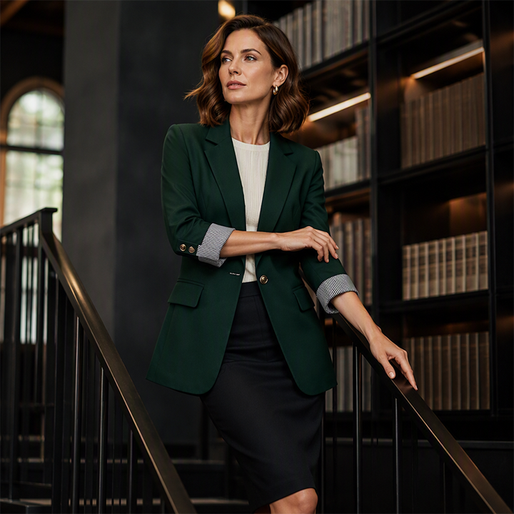 Blazer donna leggero per outfit casual chic. Eleganza moderna e comfort per l'ufficio e il tempo libero.