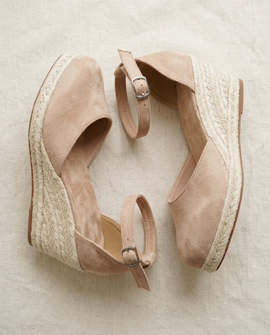Sandali donna estivi con zeppa espadrillas e suola in iuta per un look mediterraneo.