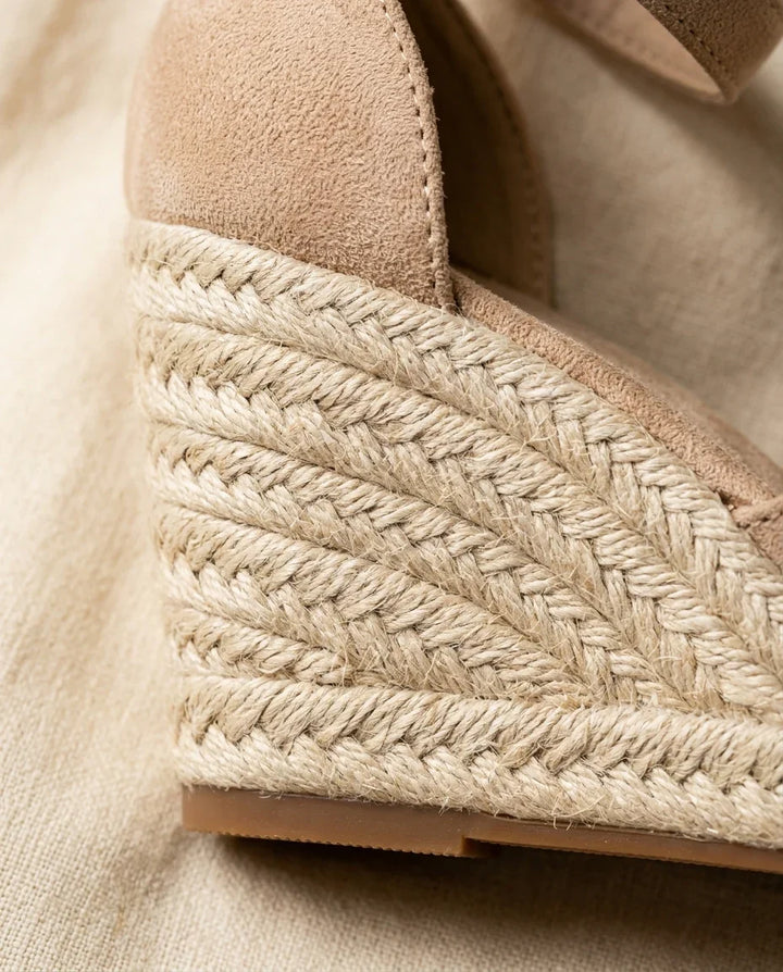 Sandali donna con zeppa espadrillas in corda, cinturino regolabile, perfetti per l'estate comoda.