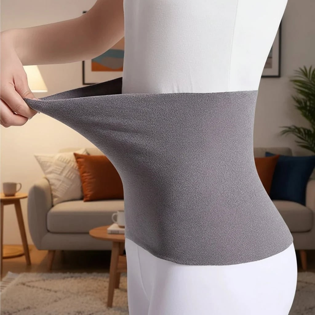 Fascia lombare elastica unisex con scaldareni, supporto schiena e calore. Ottima per comfort e benessere.